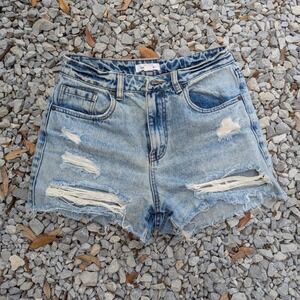 ONeill Womens Size 27 Denim Jean Shorts Light Wash, Jorts Surf Skate Cutoffs